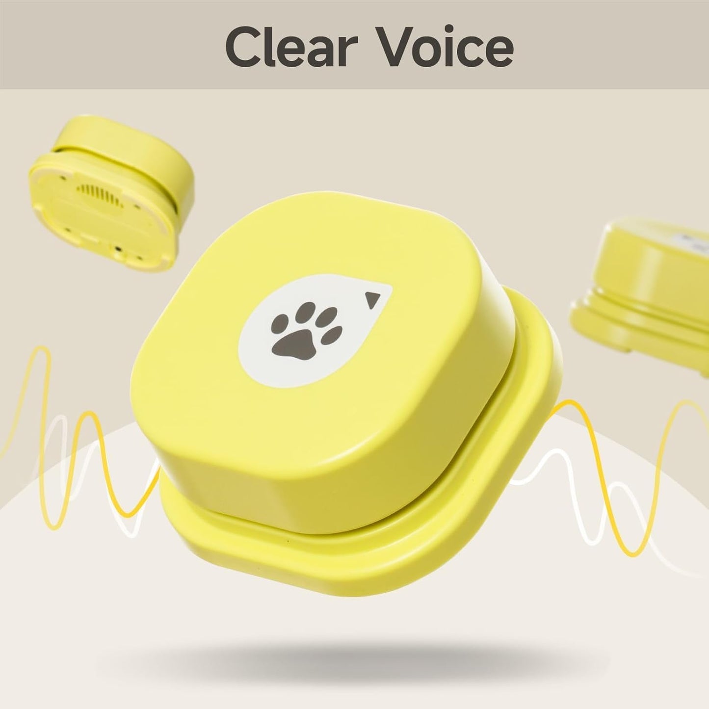 Dog Buttons Talk Training, Communication and Voice Recordable Dog Speaking Buttons for Dogs and Cats to Press - Dog Talking Buttons with Mat & DIY Stickers (4 Packs)